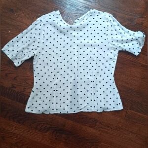 Vintage Evan Picone Polka Dot Blouse
